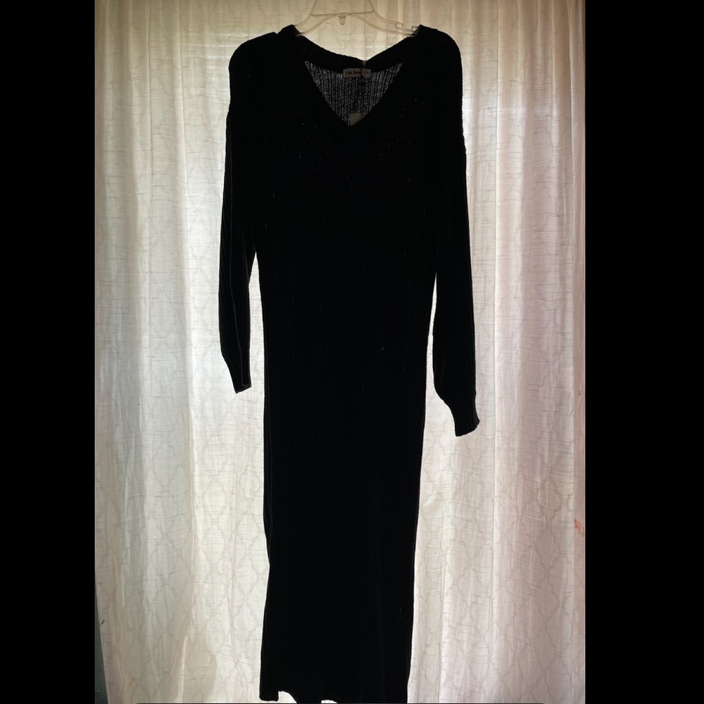 Long Black Dress with slit on the left side